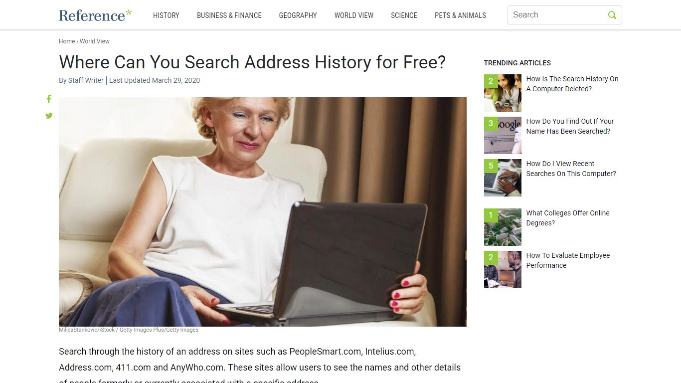 Where Can You Search Address History for Free? - Reference.com